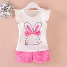 Hosiery Cotton Printed Clothings Set for Girls 