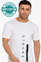 100% Cotton Round Neck Printed T-Shirt for Men 