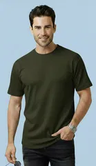 Polyester Round Neck T-shirt for Men, Multicolour, Pack of 2 