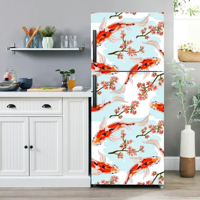 Vinyl Wallpaper Sticker for Fridge Door (Multicolor, 60x160 cm)