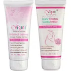 Vigini Vaginal Feminine Hygiene Intimate Wash (100 ml) with Stretch Marks Cream for Women (100 ml) (Set of 2)