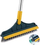 Enmora 2 in 1 Floor Cleaning Brush with Wiper with Long Handle 120°Handle Fiber Brush with Holder 