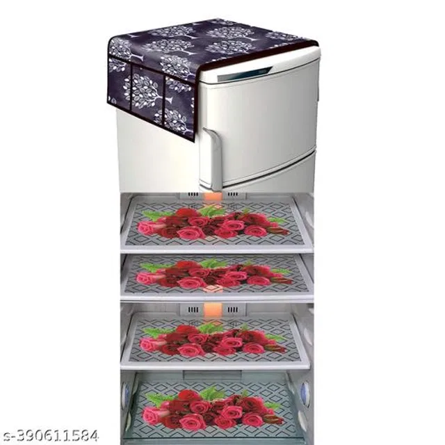Fridge Cover Set (Multicolor, Set of 5)