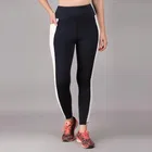 Polyester Sports Leggings for Women (Navy Blue, S)