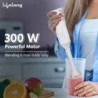 Lifelong Stainless Steel 300 Watts Hand Blender | Low Noise | Anti-Splash 