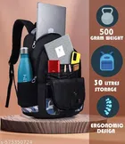 Polyester Backpack for Men & Women, Black
