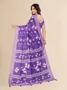 Silk Woven Design Saree for Women, Purple 