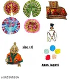 Laddu Gopal Ji Idol with Pooja Accessories (Multicolor, Set of 11)