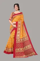 Printed Saree with Blouse Piece for Women 