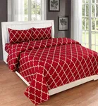 Glace Cotton Printed Double Bedsheet with Two Pillow Covers 