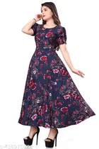 Fit and Flare Floral Dress for Women 