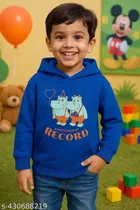 Cotton Printed Hoodie for Boys, Blue 