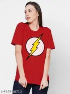 Cotton Round Neck Printed T-Shirt for Women 