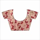 SVB साड़ी प्रिंटेड कलमकारी कॉटन ब्लेंड साड़ी 