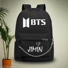 Polyester Backpack Bag, Black