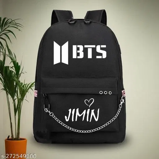 Polyester Backpack Bag, Black
