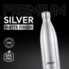 PEXPO Electro 1000 Stainless Steel Sports/Fridge Water Bottle with Sipper Cap - 980ml BPA Free - Silver