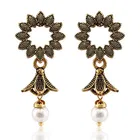 Vighnaharta Traditional Alloy Antique Finish Jhumki 