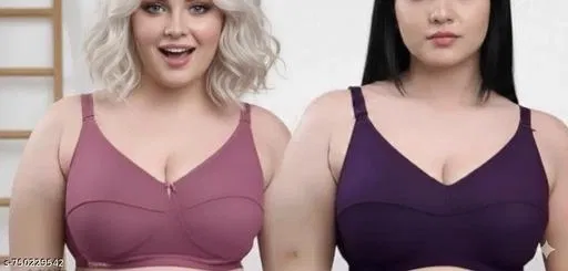 Wire-free Everyday Support Bra for Women, Pack of 6 (Purple, 30B)