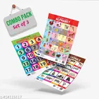 My Small Chart Alphabet, Numbers & Wild Animals – Set of 3 | Early Learning Educational Wall Charts for Kids | ABC Letters, 1–10 Numbers & Wild Animal Names | Preschool, Nursery & Kindergarten Learning Charts