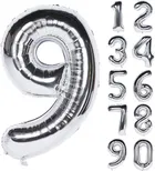 Foil Balloon for Birthday Celebration, No. 9 