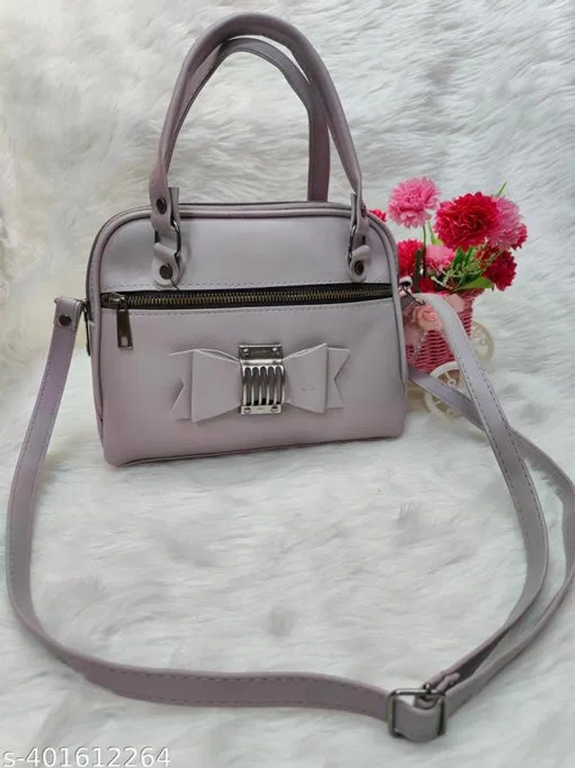 PU Sling Bag for Women (Grey)