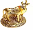 Metal Kamdhenu Cow with Calf Showpiece 
