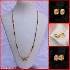 Alloy Mangalsutra with 3 Pair Earrings for Women 