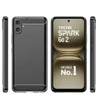 Rubber Mobile Back Cover for Tecno Spark Go 2, Black
