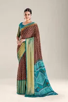 Moss Chiffon Printed Saree for Women 