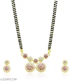 Alloy Mangalsutra with Earrings for Women 