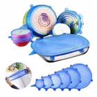 Silicone Reusable 6 Pcs Magic Stretch Lids, Multicolor, Set of 2