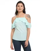 Polyester Solid Top for Women 