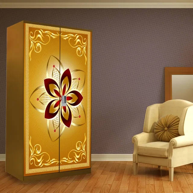 Vinyl Wallpaper Sticker for Wardrobe Door (Multicolor, 213x99 cm)