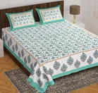 Cotton Rajasthani Jaipuri Double Bedsheet with 2 Pillow Covers 
