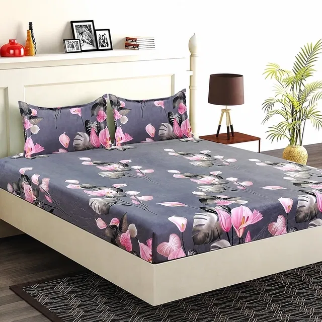 Polycotton Elastic 88x88in Bedsheet (Multicolor)
