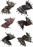 Chiffon Scarves for Women, Multicolor, Pack of 6
