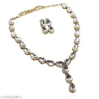Stylish Kundan & Alloy Women’S Jewellery Set for Women, White