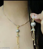Alloy Necklace with Earrings for Women 