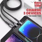 3in1 Cable 6 A 1 m Charging Cable with LED Display 