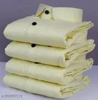 Cotton Solid Shirt for Men, Yellow 