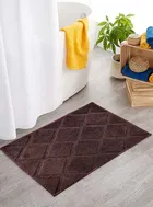 Ew Premium Designer Diamond Indoor Mat Coffee (38X58Cm) Pack Of 1