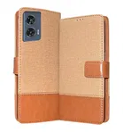 Artificial Leather Mobile Flip Cover for Moto G96 / Moto G85 / 50 Fusion 