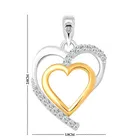 Vighnaharta Alloy New Creation Heart Rodium Plated Pendant With Chain For Women & Girls 