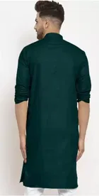 Full Sleeves Solid Kurta with Payjama for Men 