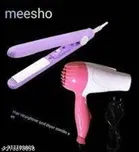 Plastic Hair Dryer with Straightener 