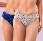 Cotton Blend Printed Briefs for Women, Pack of 2 