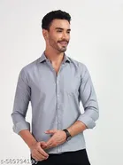 Cotton Blend Solid Shirt for Men, Multicolor, Pack of 3 