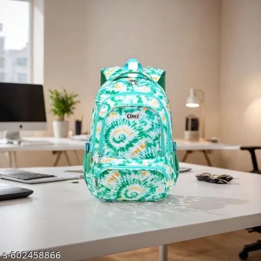 Polyester Backpack Bag, Green