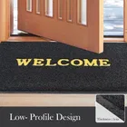 PVC Anti Skid Welcome Door Mat [38x58 cm] Black